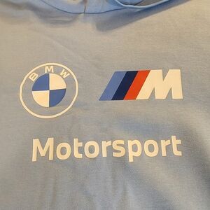 BMW Motorsport Men's Light Blue Hoodie